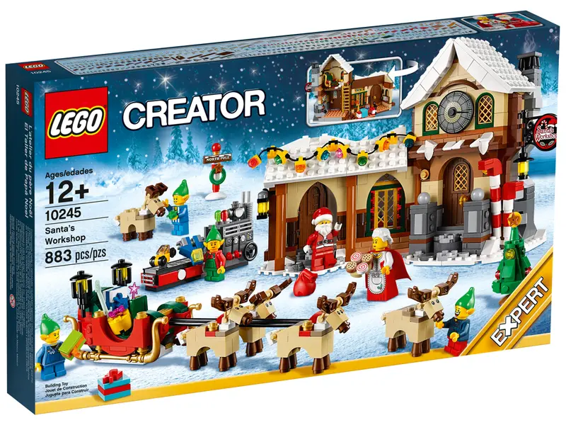 Lego giáng sinh xưởng làm việc ông già Noel